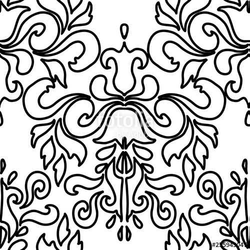 500x500 oriental vector damask seamless pattern vector illustration