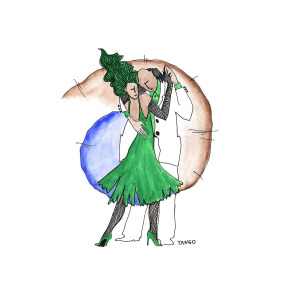 300x300 Dancing Couple Painting