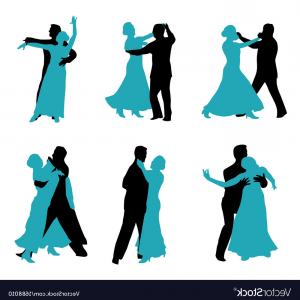 300x300 Stock Illustration Ballroom Dance Couple Background Stylized