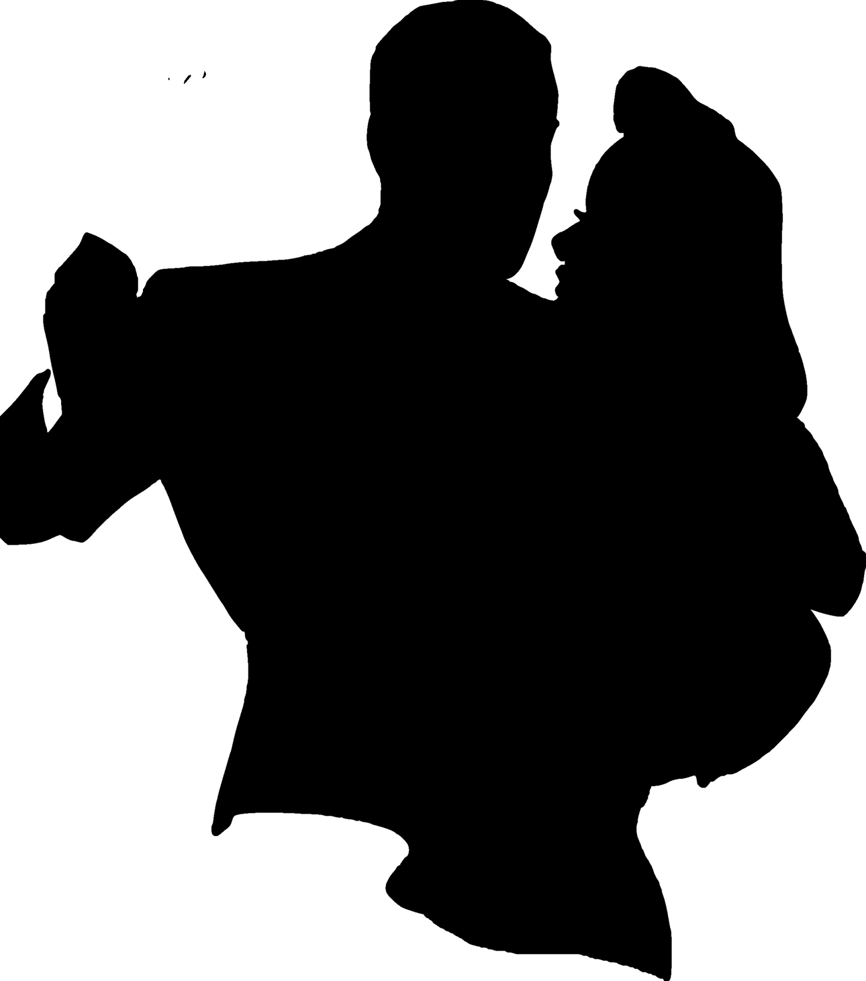 1696x1920 Black, Silhouette, Dancing, Couple, Dance