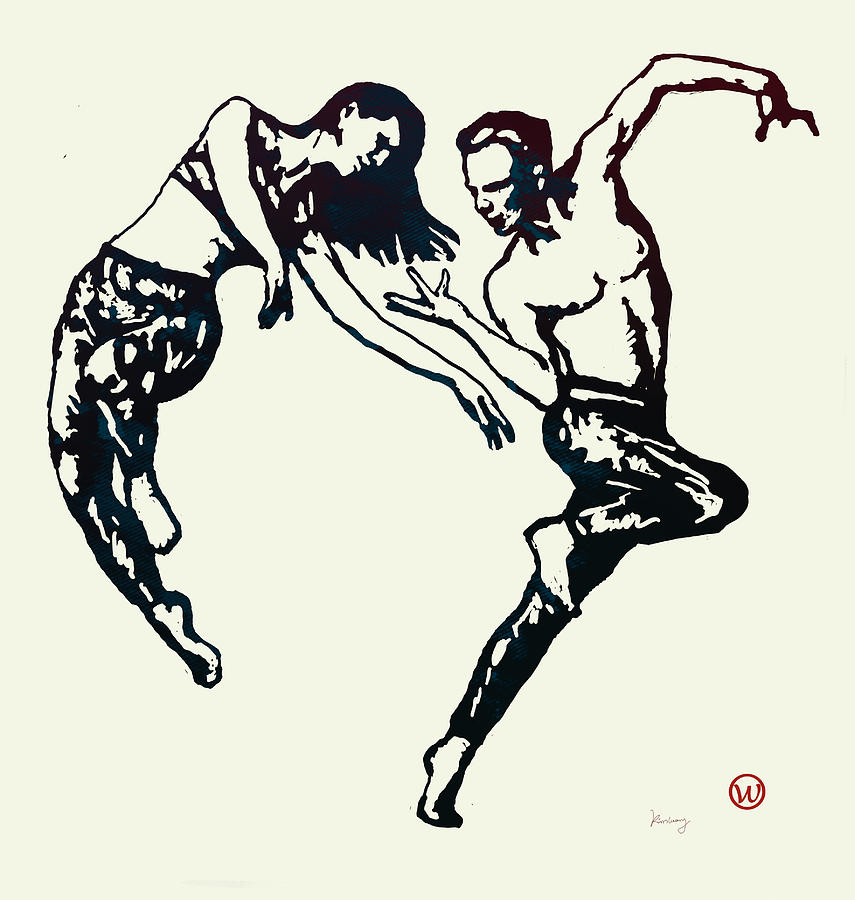 855x900 couple dancing pop art stylised art poster drawing