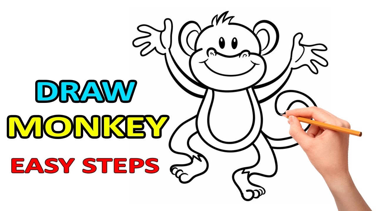 1280x720 Drawing Of A Dancing Monkey Easy Way For Beginners