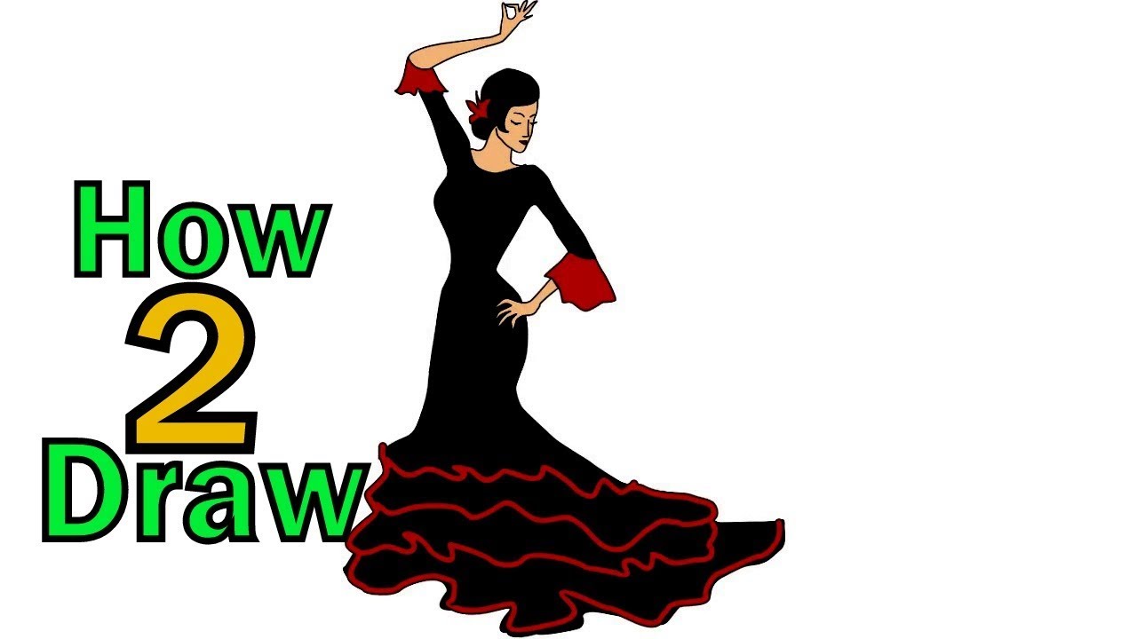 1280x720 How To Draw A Dancing Lady Arts For Kids