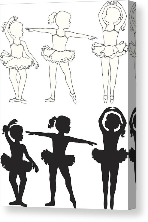493x740 Little Girls Ballet Dancing Canvas Print Canvas Art