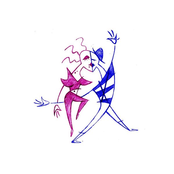 600x600 Tango Dancers Drawings Fine Art America