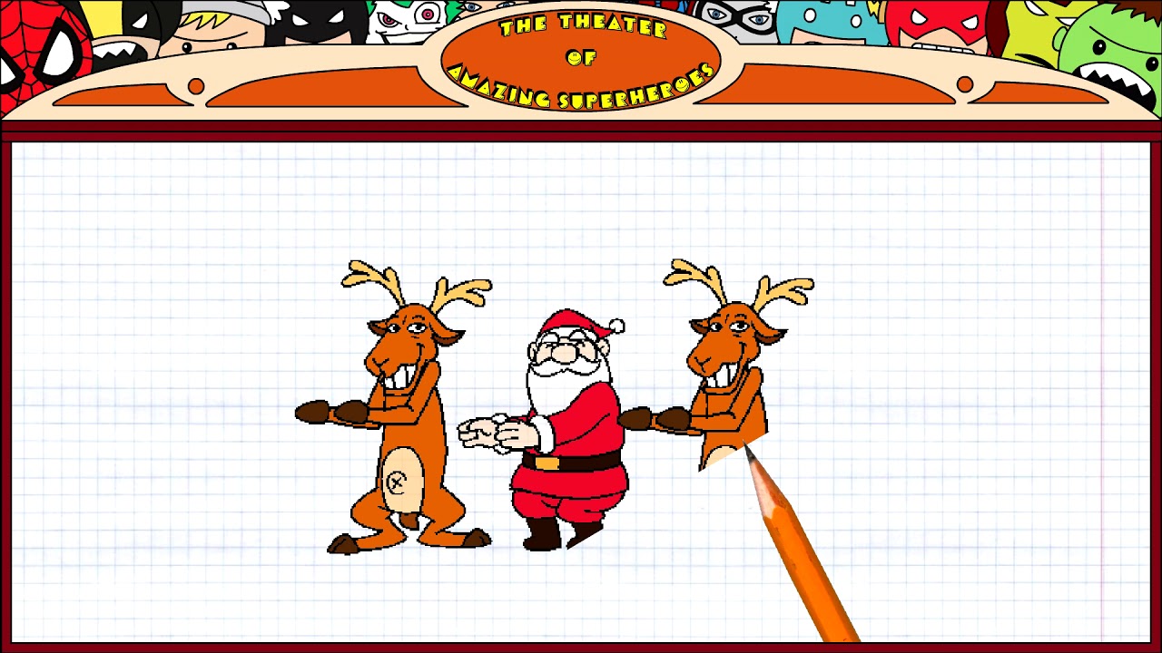 1280x720 Speed Drawing Dancing Santa Claus Cartoon For Kids