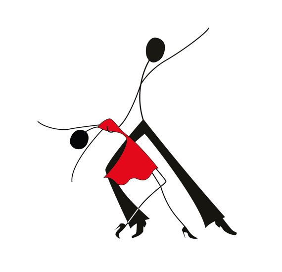 570x549 Dancing Man And Woman Stick Figures