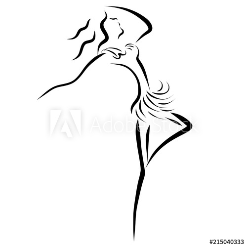 500x500 A Girl Dancing Emotional Dance, Lightness And Feelings