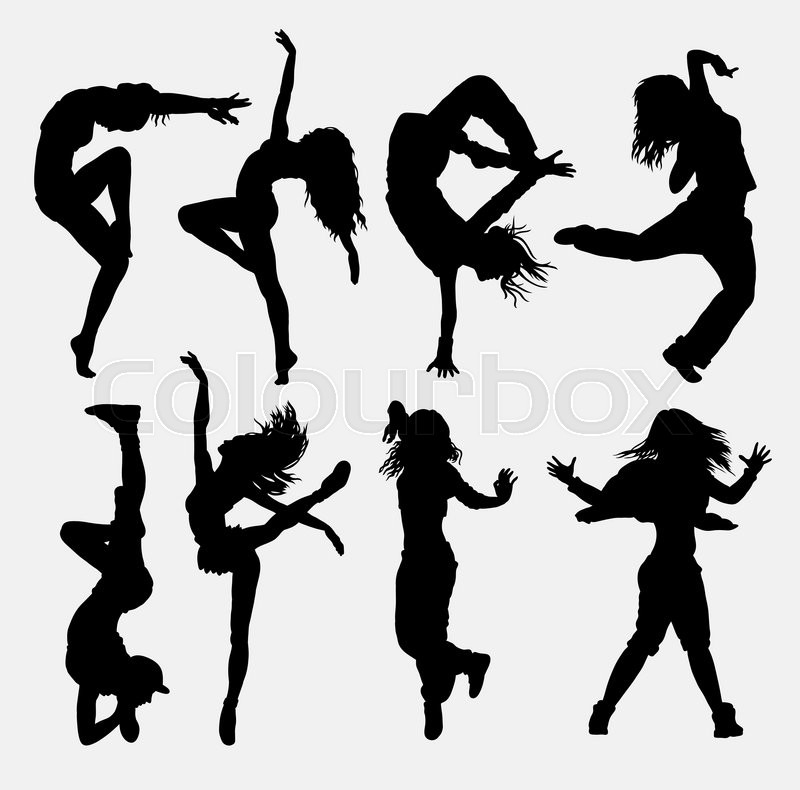 800x790 Cool Dancing Girl Dancer Activity Stock Vector Colourbox
