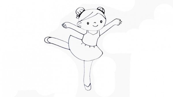 600x337 Dancing Girl Drawing