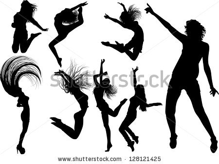 450x336 Dancing Silhouette Drawing
