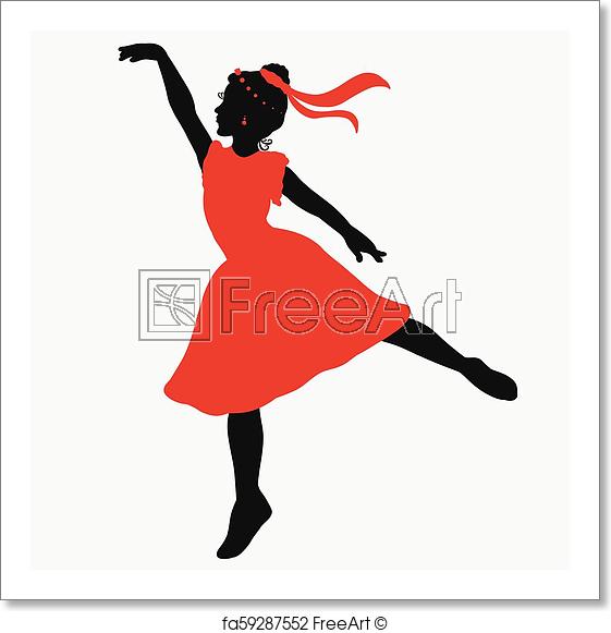 561x581 Free Art Print Of Beautiful Dancing Girl, Young Ballerina