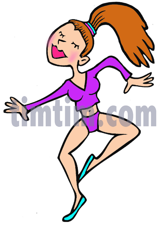 581x787 free drawing of a chorus girl from the category dance music