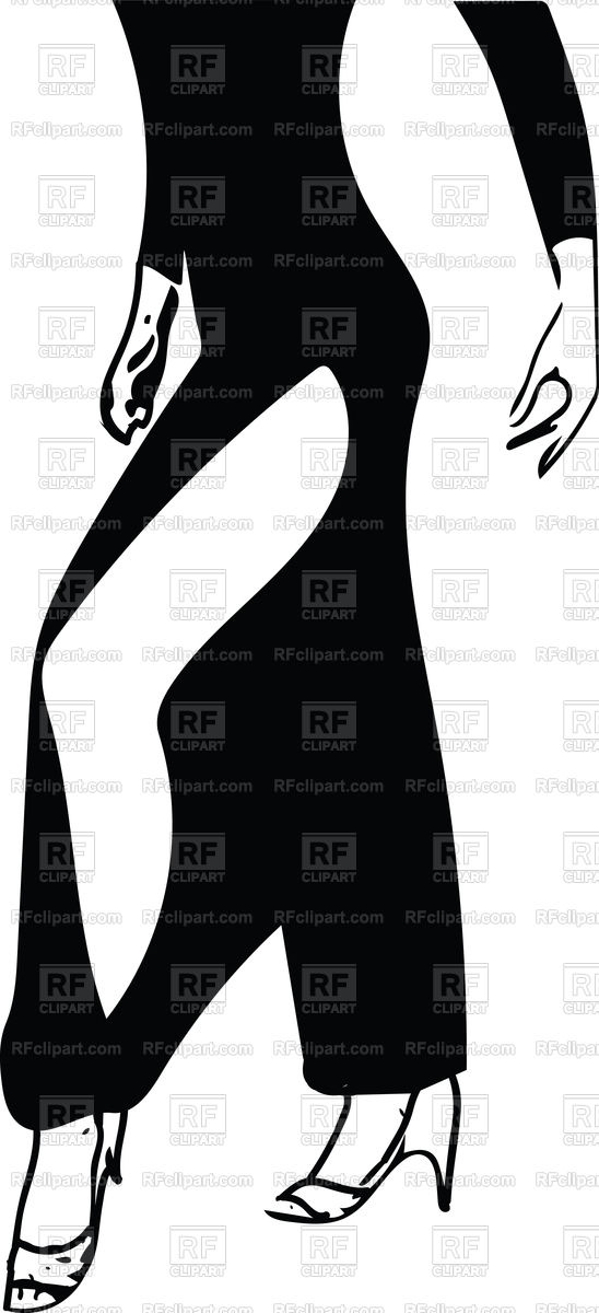 548x1200 Abstract Drawing Of Latino Dancing Woman Legs Vector Image