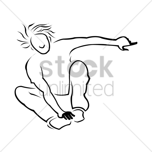 600x600 Hip Hop Dancer Vector Image