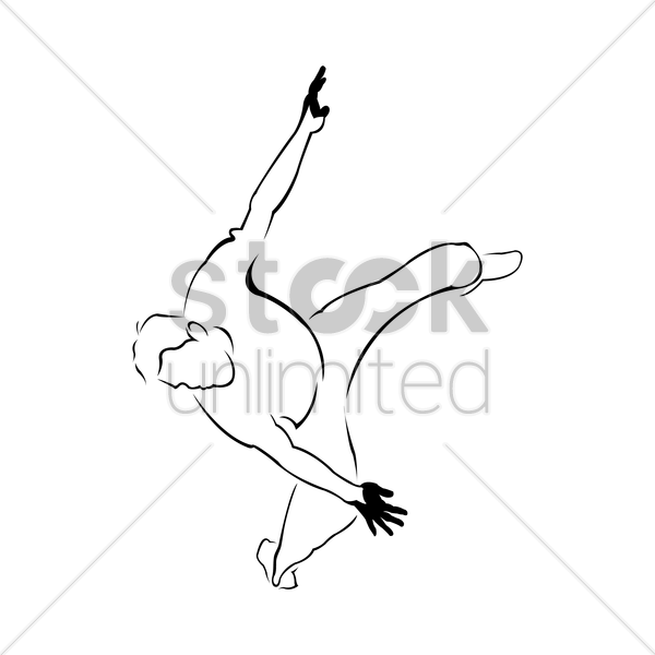 600x600 Hip Hop Dancer Vector Image