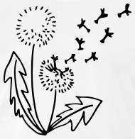 190x196 Dandelion Dandelion Line Drawing Men's Premium T Shirt Spreadshirt