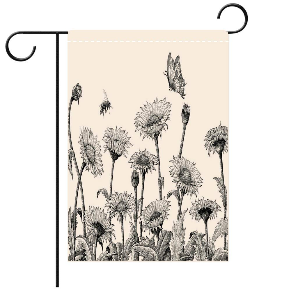 1000x1000 Double Sided Premium Garden Flag Daisy Field Hand