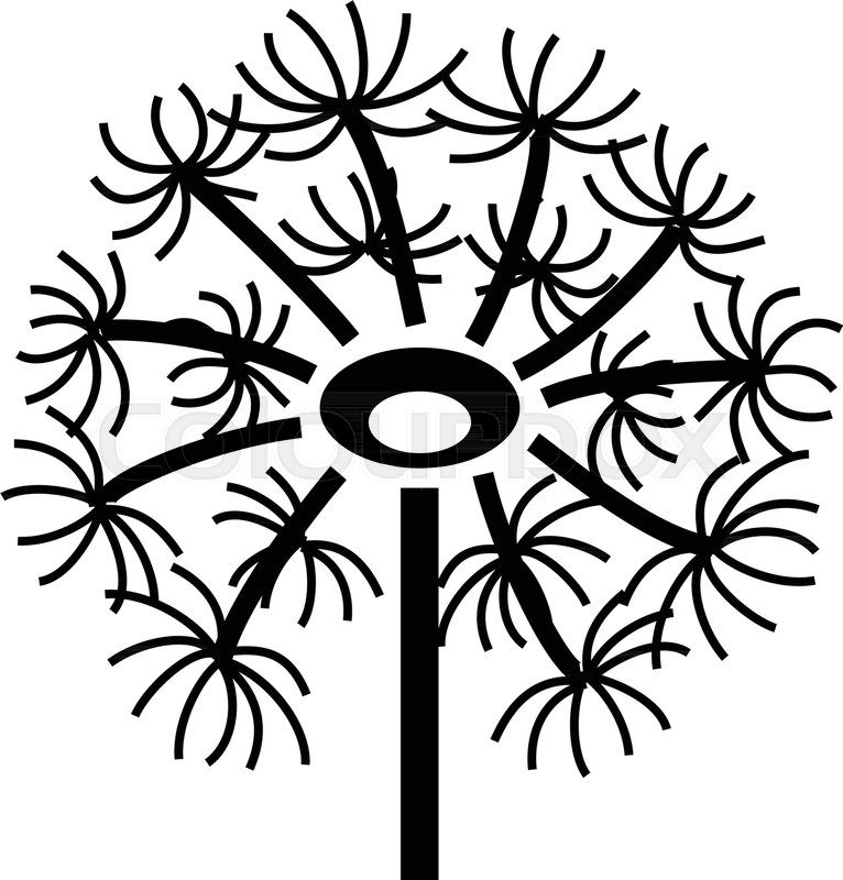 766x800 Dry Dandelion Icon Simple Stock Vector Colourbox