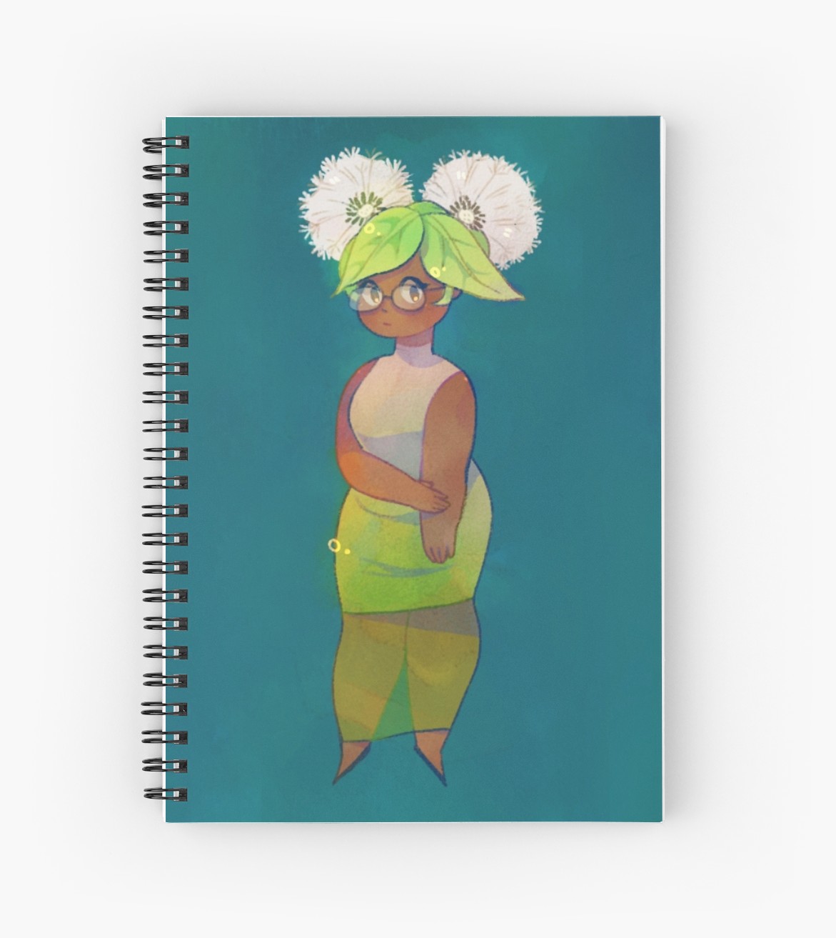 1171x1313 Dandelion Girl Spiral Notebooks