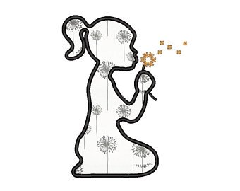 340x270 Dandelion Applique Etsy