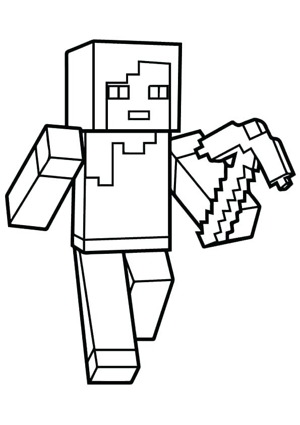 595x842 Coloring Pages Minecraft