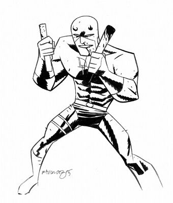 340x400 daredevil original art sketch