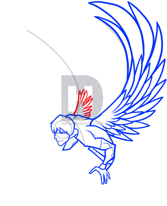 585x720 how to draw a dark angel, dark angel, step