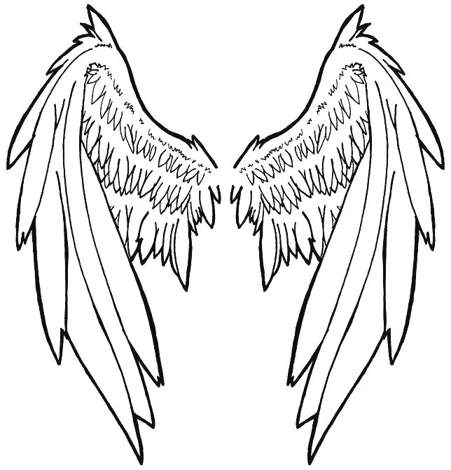 Dark Angel Wings Drawing | Free download on ClipArtMag