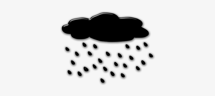 820x367 Black And White Rain Cloud Icon Clipart