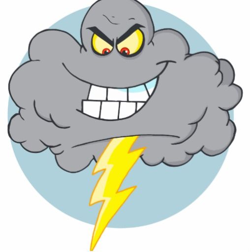 512x512 Cartoon Funny Clouds Angry Cartoon Black Cloud With Lightning