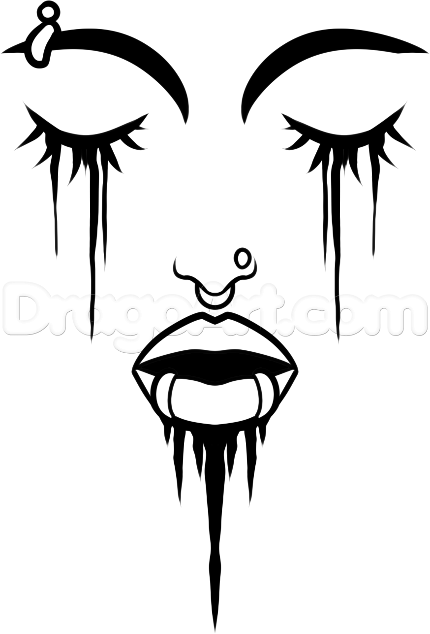 874x1287 Draw A Dark Face, Step