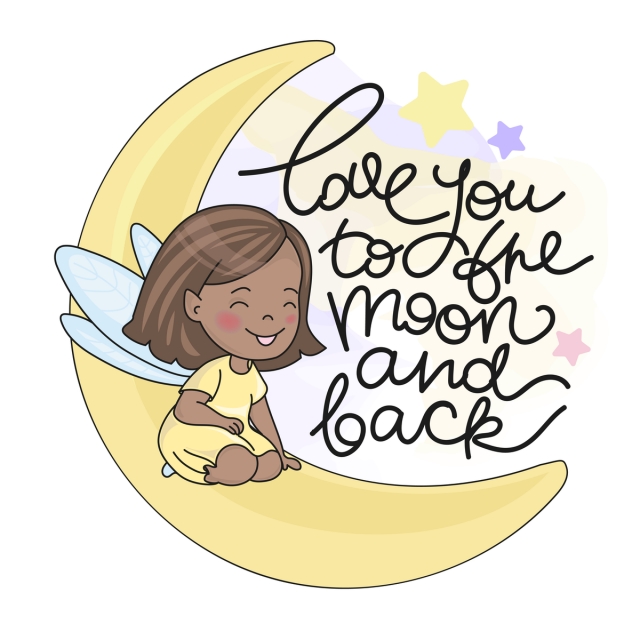 640x640 Fairy Dark Girl And Lettering Vector Illustration And Hand Drawing