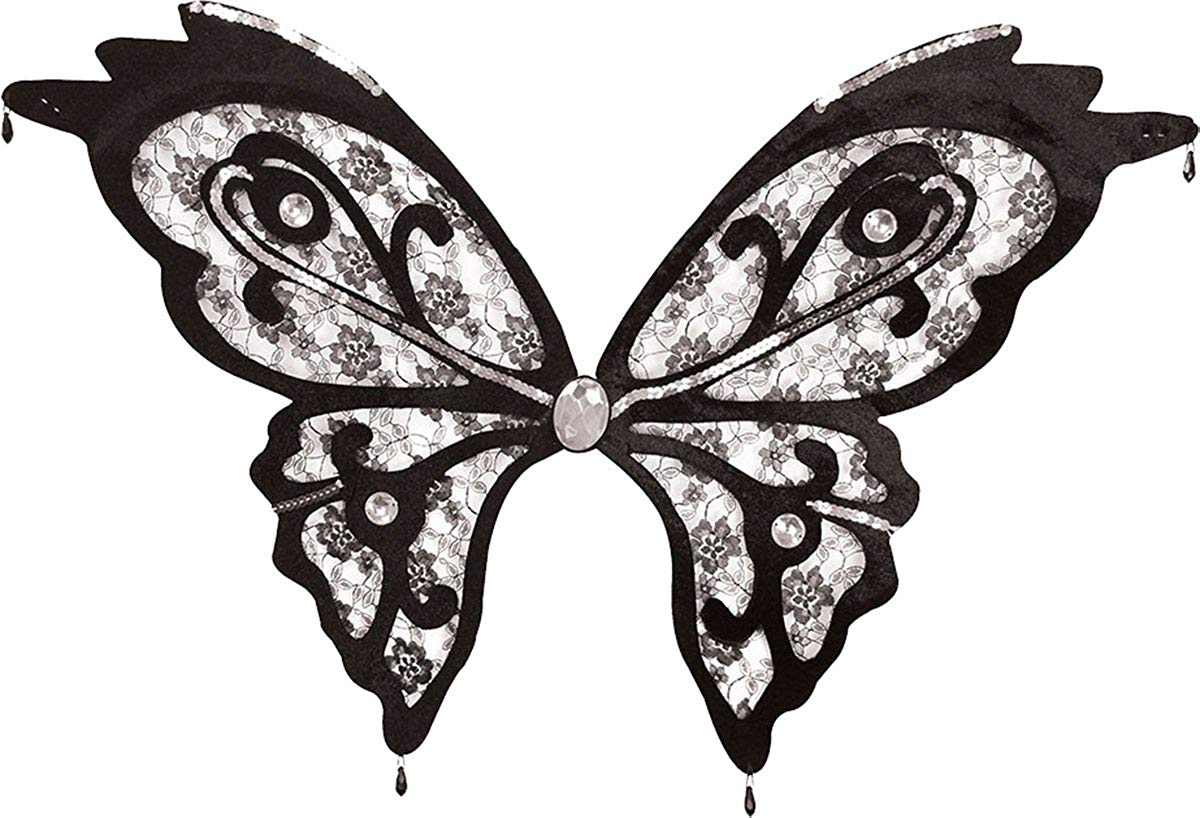 1200x818 Adult Ladies Dark Fairy Fancy Dress Hen Party Butterfly Wings