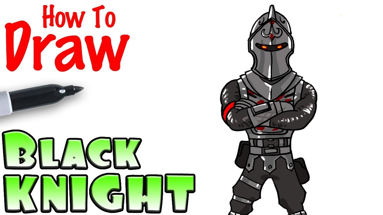 1280x720 How To Draw The Black Knight Fortnite