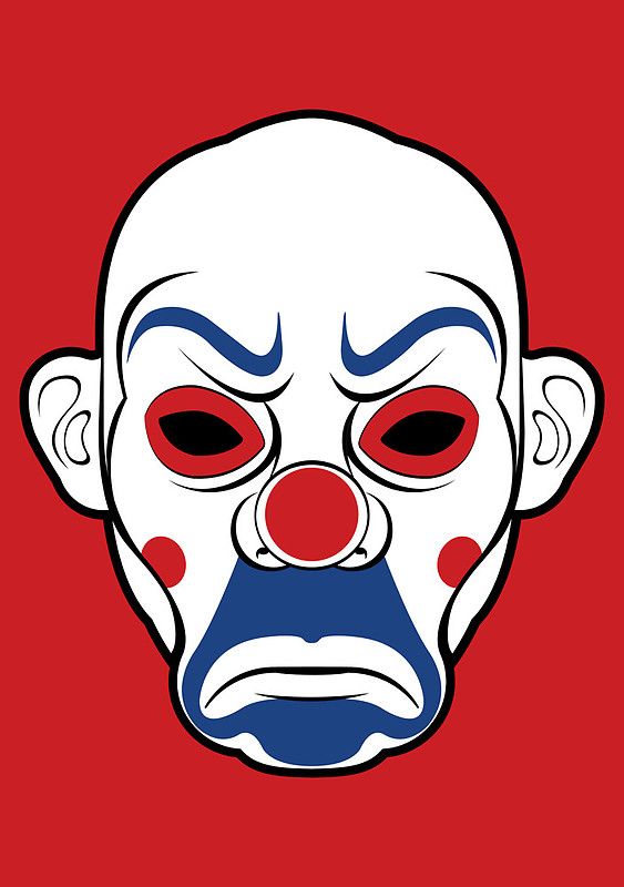 563x800 Batman 'clown Mask' From The Dark Knight