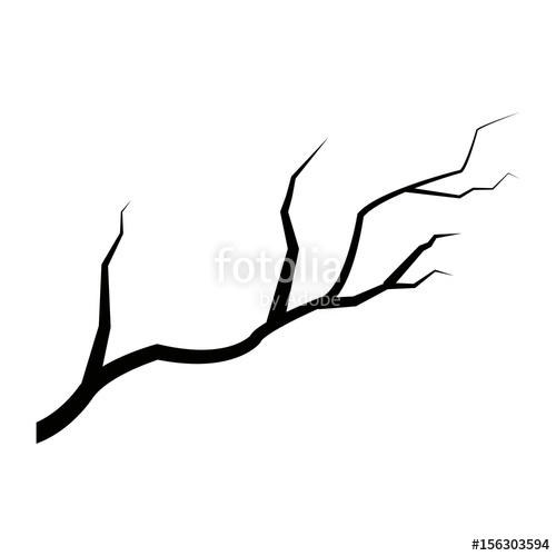 500x500 Dark Branch Tree Plant Forest Icon Vector Illustration Stock