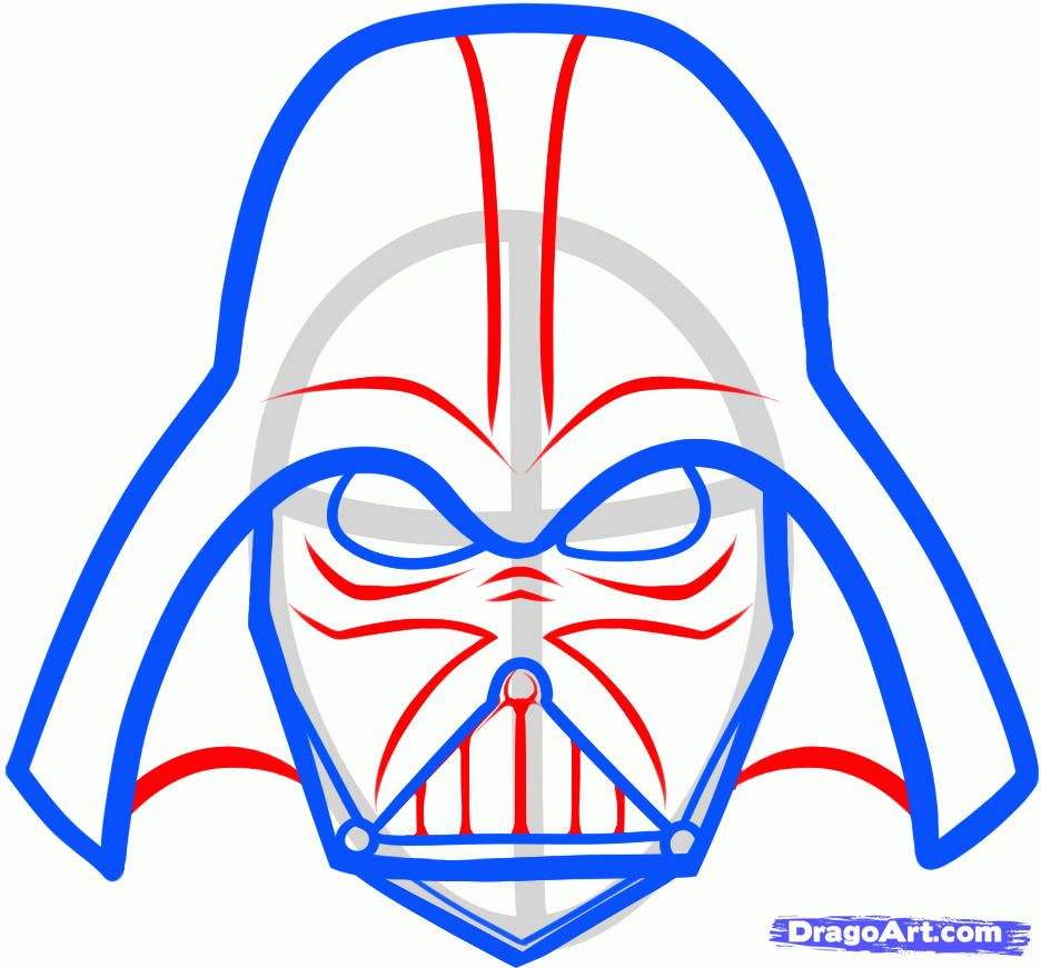 936x871 How To Draw Darth Vader Easy, Step
