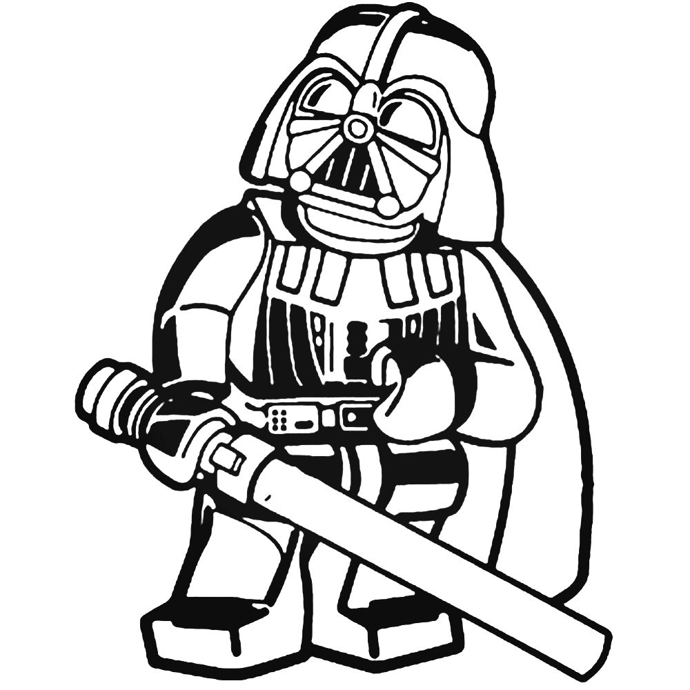 1000x1000 Star Wars Lego Darth Vader Decal Sticker