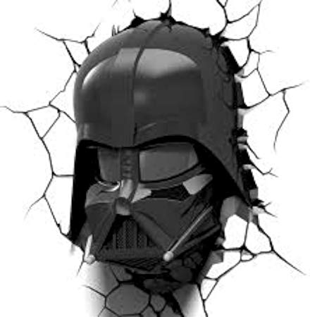 440x450 Star Wars Darth Vader Helmet Kids Deco Led Light Up Wall