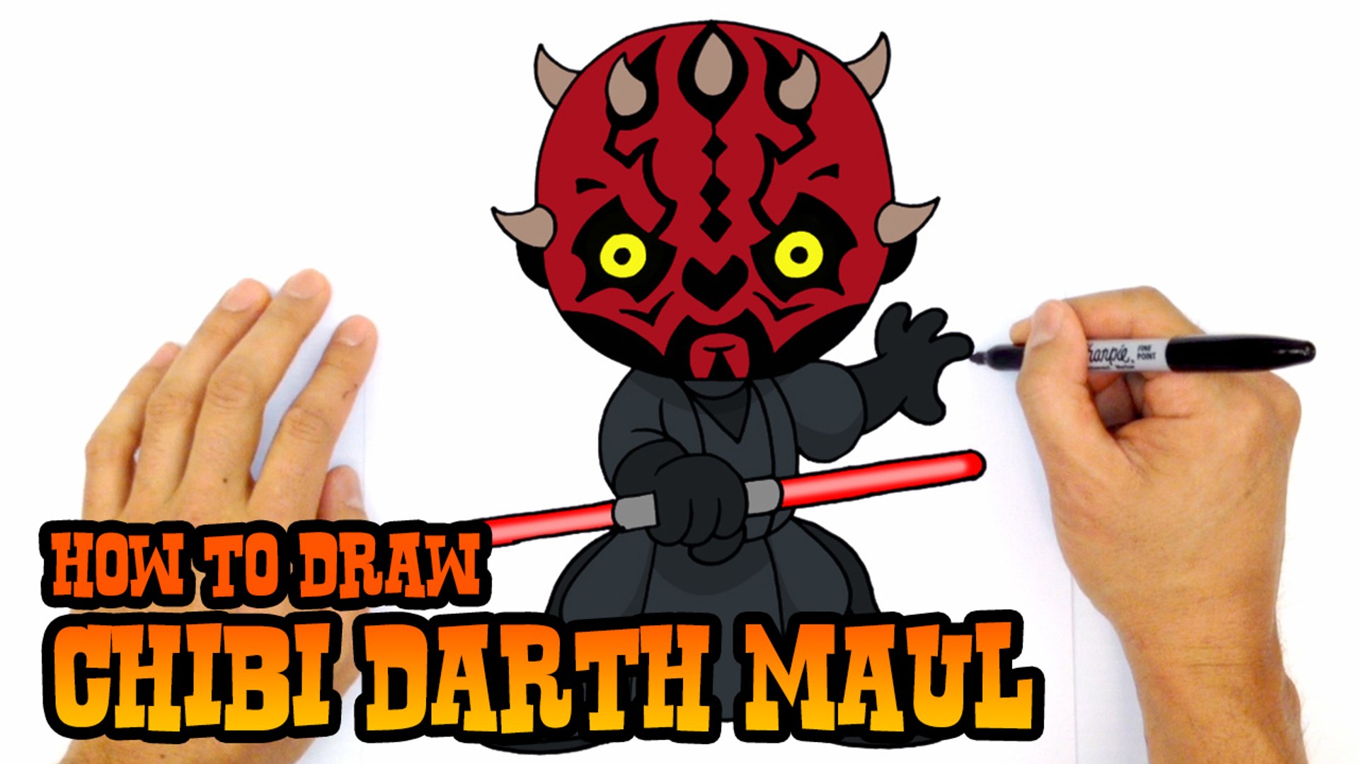 1920x1080 How To Draw Chibi Darth Maul Star Wars Step