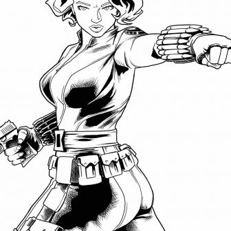 336x336 Black Widow Lego Drawing Chibi Fanart Marvel A Spider Cartoon