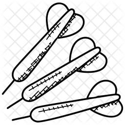 256x256 Harrows Darts Icon Of Doodle Style