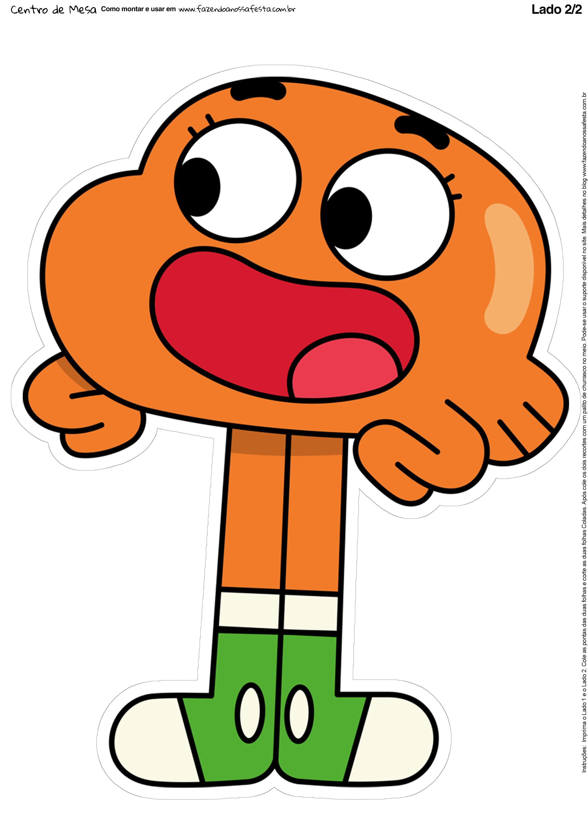 2480x3508 centro de mesa o mundo de gumball darwin
