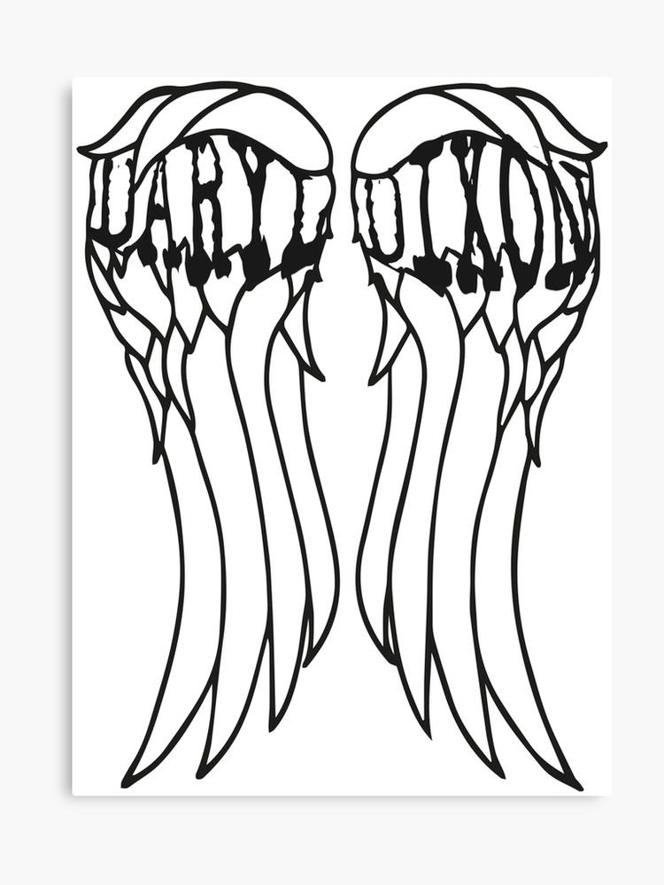 750x1000 daryl dixon wings canvas print