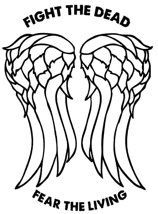 521x704 daryl dixon wings vinyl decal