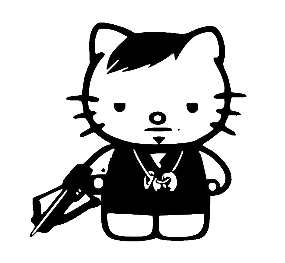 936x864 hello kitty walking dead daryl dixon