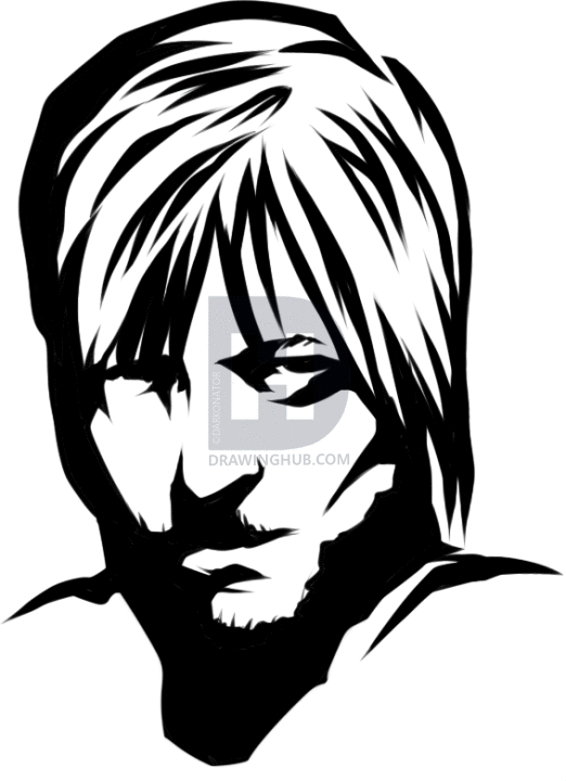 522x720 how to draw tribal daryl dixon, step