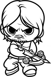 200x302 how to draw chibi daryl, step