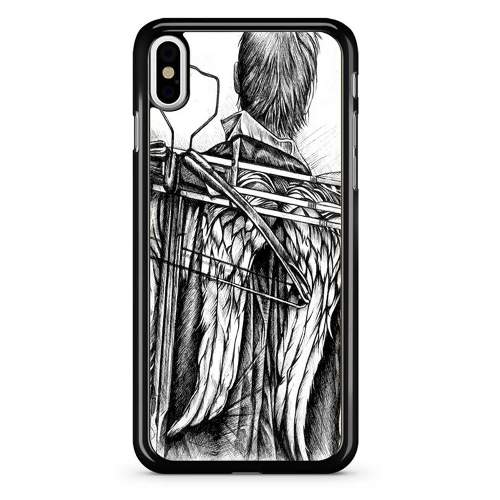 1024x1024 team wings the daryl dixon sketch iphone x case caseglossy